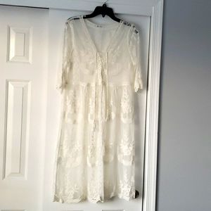 Maxi length cover-up